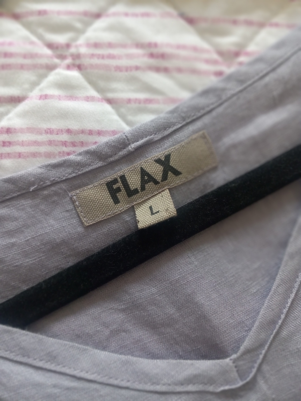 FLAX Sleeveless Linen Lavender V-Neck Dress...with Ruffles! Medium....Charming! - Picture 6 of 6